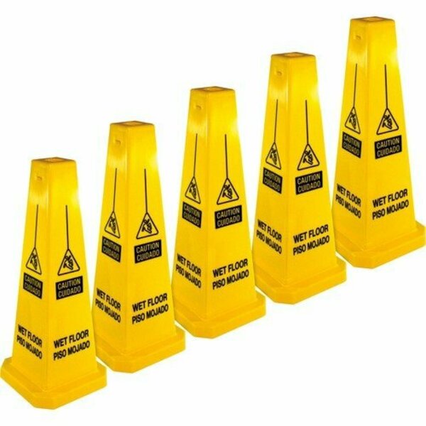 Bsc Preferred CONE, SAFETY, 24in, 4-SIDED, YW, 5PK GJO58880CT